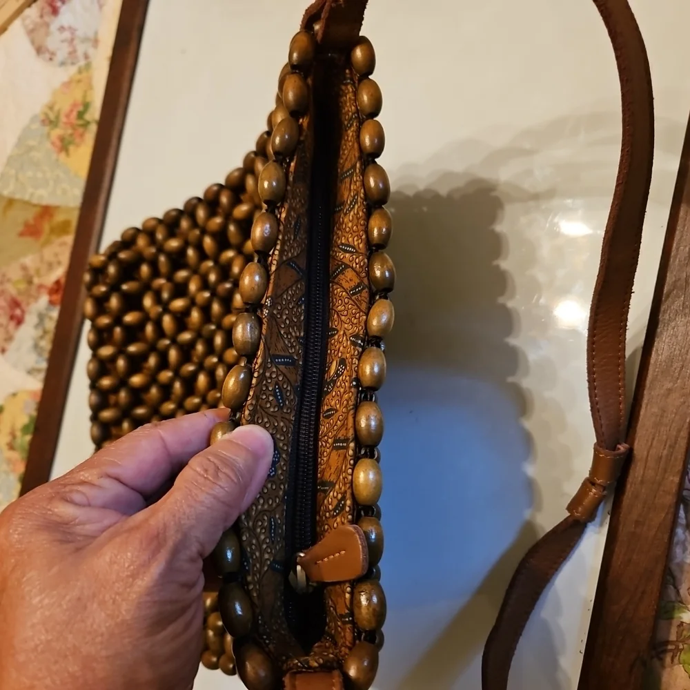 The Sak Brown Beaded Crossbody Bag - Picture 4 of 9